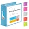 Enday 3 Inch Binder 3 Ring Binders Blue Slant DRing 3 Clear View Cover with 2 Inside Pockets Heavy Duty Colored School Supplies Office and Home Binders