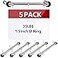 DLUGOPIS 5 Pack 3 Ring Binder Mechanism 15 Inch Hanging Binder Rings for 85 x 11 Inch Sheets Magnetic D Rings