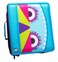 Case it Caseit The Z Shape Zipper Binder Two Binders in One Double Sided 15 Inch DRing Multiple Pockets 500 Page Capacity Comes with Shoulder Strap Monster Design Z176ME