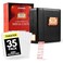 UTOPISH ShowBill Binder with Sleeves Large 4 Theater Program Holder with 35 Sheet Protectors and Numbering Stickers Included Broadway Gift with FullColor Logo and Numbering Panel