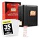 UTOPISH ShowBill Binder with Sleeves Large 4 Theater Program Holder with 35 Sheet Protectors and Numbering Stickers Included Broadway Gift with FullColor Logo and Numbering Panel