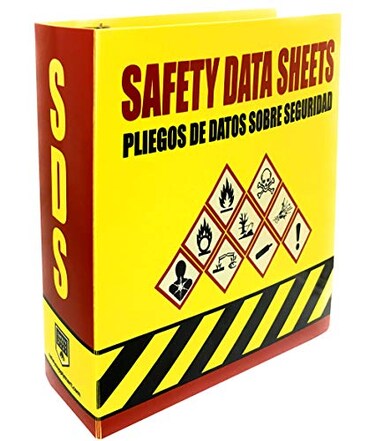 Ring Binder Depot SDS Binder Heavy Duty 3 Ring Binder 3 Inch English Spanish Bilingual 600 Safety Data Sheets Capacity