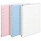Kokuyo Campus Smart Ring Binders 3 Pack A5 Light Colors Binder Notebooks Up to 25 Sheets 20 Holes Slim Binder Folder with 10 Campus Sarasara Looseleaf Paper Each for Study and Journal Japan Import