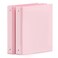 SUNEE 3 Ring Binder 1 Inch 2 Pack Clear View Binder Three Ring PVCFree Fit 85x11 Inches for School or Office Supplies Pink