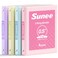SUNEE 12 Inch Binders 3 Ring 4 Pack Half Inch Thin Binder Clear View Three Ring PVCFree Fit 85x11 Inches for School or Office Supplies Assorted Pastel