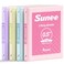 SUNEE 12 Inch Binders 3 Ring 4 Pack Half Inch Thin Binder Clear View Three Ring PVCFree Fit 85x11 Inches for School or Office Supplies Assorted Pastel