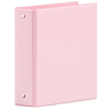 SUNEE 3 Ring Binder 2 Inch 1 Pack Holds 450 Sheets of Letter Paper PVCFree Clear View 2 Three Ring for School or Office Supplies Pink
