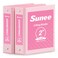 SUNEE 3 Ring Binder 2 Inch 2 Pack Clear View Binder Three Ring PVCFree Fit 85x11 Inches for School or Office Supplies Pink