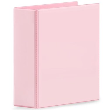 SUNEE 3 Ring Binder 3 Inch 1 Pack Clear View Binder Three Ring PVCFree Fit 85x11 Inches for School or Office Supplies Pink