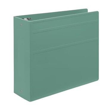 Carstens 4Inch Heavy Duty 3Ring Binder Side Opening Mint Durable Plastic Precision NoGap Rings Waterproof Cover No Pockets Holds 600 US Letter Sheets BPAFree Made in USA 18443R