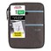 Five Star Zipper Binder 1 Inch 3Ring Binder with Round Rings CarryAll with Pockets and 4Tab Dividers 375 Sheet Capacity GrayMint 29092BH0