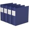 Davis Group HeavyDuty 3Inch Binder Notebook Large 3Ring Binder for School Office or Home Pack of 4 Blue