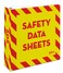 Avery HeavyDuty Industrial SDS Binder 3 OneTouch Rings YellowRed Border 18952