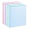 SUIN 1 Inch 3 Ring Binder 4 Pack Pastel Colors Holds 200 Sheets Letter Size with Pockets for School Office Home