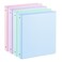 SUIN 1 Inch 3 Ring Binder 4 Pack Pastel Colors Holds 200 Sheets Letter Size with Pockets for School Office Home