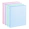 SUIN 1 Inch 3 Ring Binder 4 Pack Pastel Colors Holds 200 Sheets Letter Size with Pockets for School Office Home