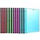 MAKHISTORY Telescoping 3 Ring Binder12PCS Flexible Binder with Customized Front CoverClear Catalog Pocket3 Round Rings Flat Writing Binder 4 Bright Colors