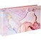 tutata LegalSize Pink Marble Binder for 85 x 14 Sleeve and Paper 3Ring 1Inch Landscape Spreadsheet Binder with Elastic Cord Ring Spacing 276in