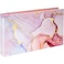 tutata LegalSize Pink Marble Binder for 85 x 14 Sleeve and Paper 3Ring 1Inch Landscape Spreadsheet Binder with Elastic Cord Ring Spacing 276in