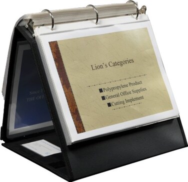 Lion InstaCover Ring Binder Easel 112 Inches Ring 1 Binder Easel 40009 Black