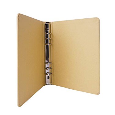 RUIXIB Blank A5 Kraft Paper Hardcover 6Holes Round Ring Binder Protector for Notebook Diary JournalSchool Office Stationery Supplies Loose Leaf Binder Folder File Cover Organizer Planner