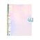 AxeWoodz Laser A4 Binder Soft PVC Budget Binders 4Ring Refillable Planner Binder Cover with Snap Button Closure Round Ring Loose Leaf Folder for Traveler Planner Diary Pages Laser