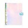 AxeWoodz Laser A4 Binder Soft PVC Budget Binders 4Ring Refillable Planner Binder Cover with Snap Button Closure Round Ring Loose Leaf Folder for Traveler Planner Diary Pages Laser
