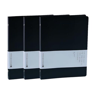 jooact A5 PP 6Ring Binder Refillable Notebook 6 Rings Round Ring Binder Notebook Cover Holds 57 x 827 Paper 07Inch Ring 3Pack