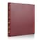 LETVPVOW Vintage Hardback 3 Ring Binder 1 Inch Professional Leather Binder 3 Ring Three Ring Binders Fits 85 x 11 D Ring Binders for Photo Album Home School and Office Supplies Dark Red