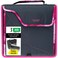 Five Star Zipper Binder 3 Inch 3Ring Binder with D Rings Removable Padded Case 5Tab Expanding File and MultiUse Strap 850 Sheet Capacity NavyPink 292960D