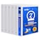 ViVin 3 Ring Binder 2 Inch Sturdy 2Round Ring Binder with 2 Interior Pockets Clear View Cover PVCFree Fits 400 Sheets of 85 x 11 Paper Office Home School 6 Pack White
