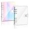 Betinyar 2 PCS A6 Rainbow Soft PVC Notebook Binder Refillable Paper Cover Clear Personal Planner With Loose Leaf Rainbow
