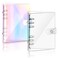 Betinyar 2 PCS A6 Rainbow Soft PVC Notebook Binder Refillable Paper Cover Clear Personal Planner With Loose Leaf Rainbow