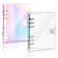 Betinyar 2 PCS A6 Rainbow Soft PVC Notebook Binder Refillable Paper Cover Clear Personal Planner With Loose Leaf Rainbow