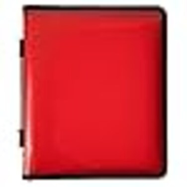 JAM PAPER Plastic Zipper 15 inch Binder Red 3 Ring Binder Sold Individually