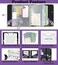 BVSSX 3 Ring Binder 2 Inch for 85x11 Paper Three Ring Binders with Clipboard 5 Dividers with Tabs and Pockets Plastic Folder 18 Divider StikersDecorative Black Binder with Pen HolderWeeds