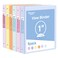 Thboxes 3 Ring Binder 6 Pack 1 Inch Binder with 2 Interior Pockets Clear View Overlay Large Capacity Round Ring Binders for Office Supplies School Home 6 Colors