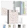 BVSSX Mini 3 Ring Binder 1 Inch for 55x85 Paper Cute Small Three Ring Binders with Clipboard5Tab Dividers Interior Pocket Spine ID Label Holder A5 Binder with Pen HolderLeopard