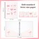 ReliThick 4 Pcs Letter Size Cute Bow 3 Ring Binder 1 Inch Round Ring with Interior Pockets Decorative Cute Binders Clipboard Binder Coquette School Supplies for School OfficePink