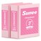 SUNEE 3 Ring Binder 3 Inch 2 Pack Clear View Binder Three Ring PVCFree Fit 85x11 Inches for School or Office Supplies Pink