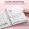 SUNEE 3 Ring Binder 3 Inch 2 Pack Clear View Binder Three Ring PVCFree Fit 85x11 Inches for School or Office Supplies Pink