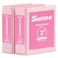 SUNEE 3 Ring Binder 3 Inch 2 Pack Clear View Binder Three Ring PVCFree Fit 85x11 Inches for School or Office Supplies Pink