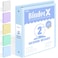Sooez BinderX Extra Durable 3 Ring Binder Round Ring 2 Inch Binders Fits 450 Sheets of 85x11 Paper Customizable View Cover with Inside Pockets Cute 2 Binder School Supplies for Girls Blue
