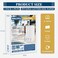 Mzj.Office MzjOffice 3 Ring Binder 1 inch 2 Pack 1 Binders 3 Ring with Clear View Front Pocket Holds 200 Sheets Round Rings for US Letter Paper School Office Supplies