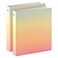 SUIN 1inch 3RingBinder with Pockets Decorative Pink Gradient 1 Cute Round Ring Binder for WorkHomeBack to School2Pack