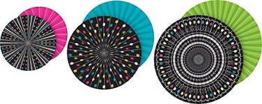 Teacher Created Resources Chalkboard Brights Hanging Paper Fans TCR77104