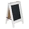 VERGOODR 15 inch Mini Tabletop Wooden AFrame DoubleSided Slate Chalkboard Sign Easel for Business White