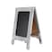 VERGOODR 15 inch Mini Tabletop Wooden AFrame DoubleSided Slate Chalkboard Sign Easel for Business Gray
