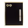 U Brands Magnetic Chalkboard 11 x 14 Gold Metal Frame Premium Matte Surface Includes Chalk Pencils and Magnets