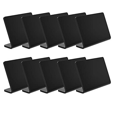 AITEE 10 Pack Acrylic Mini Chalkboard Signs for Food Black Mini Tabletop Chalkboard Signs Small Buffet Chalkboards Signs for Weddings Birthday Parties Message Board Signs BuffetBakery and Retail